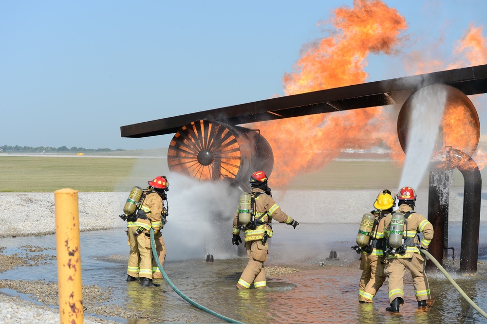 Firefighters train their own due to closed schools