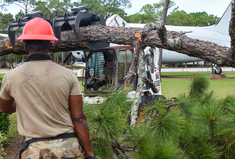 1st SOCES Airmen chop away at debris from Hurricane Sally