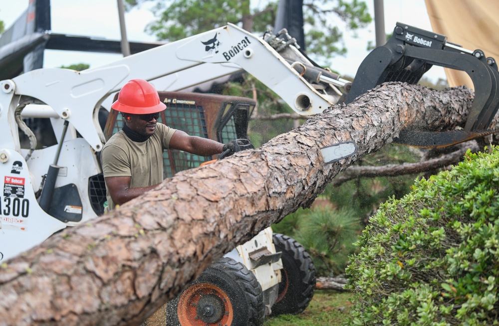 1st SOCES Airmen chop away at debris from Hurricane Sally