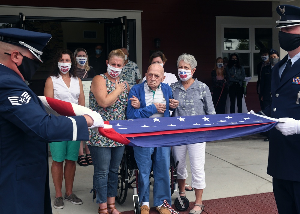 Vandenberg Airmen Visit 105 Year Old Veteran On His Birthday