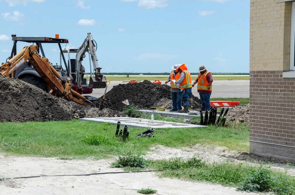 Installing runway lighting power and control cables