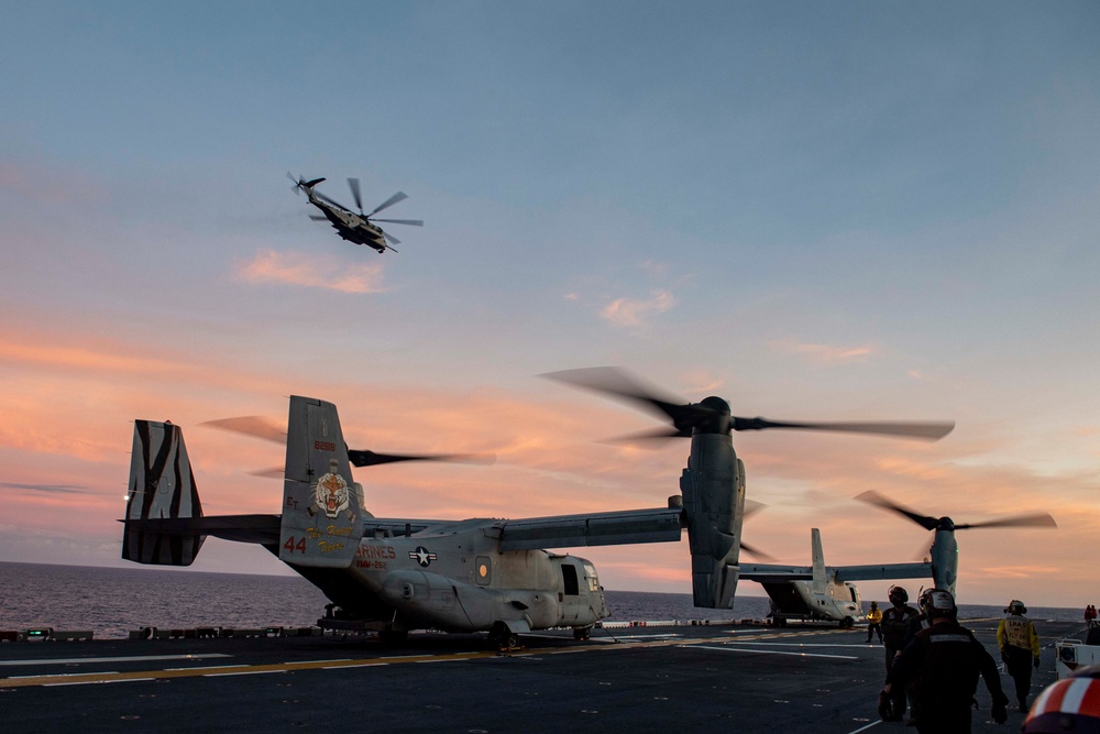 USS America (LHA 6) Conducts Flight Operations