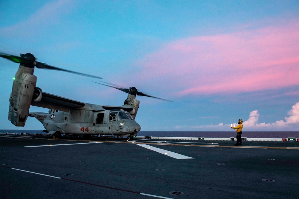 USS America (LHA 6) Conducts Flight Operations