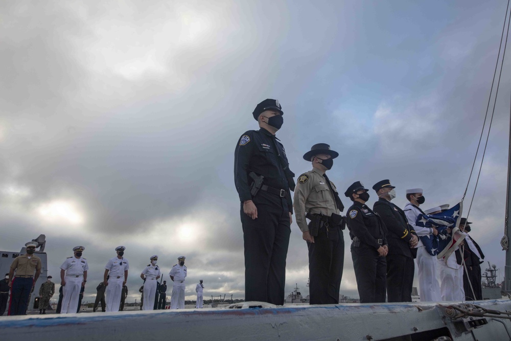 Amphibious transport dock ship USS Arlington’s (LPD 24) 9/11 Ceremony with Arlington County first responders