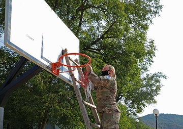 KFOR brings cheer to primary school, donates new playground