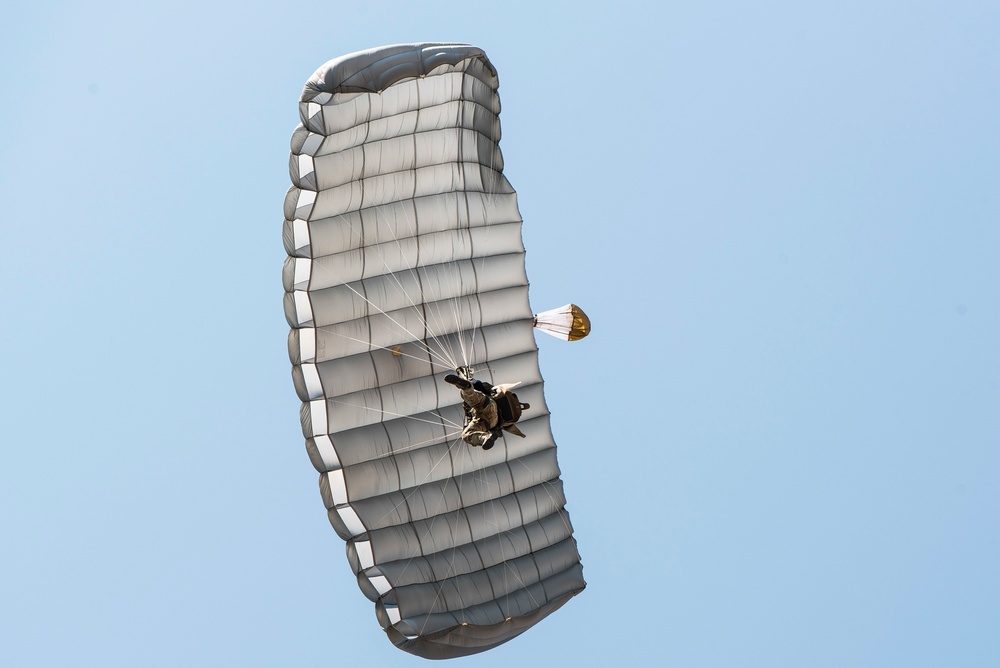 Special Tactics Airmen parachute for training