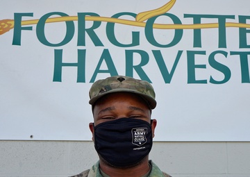 Michigan National Guard Member Lends Hand at Food Warehouse in Royal Oak