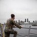 USS San Diego goes out to sea, embarks LCACs