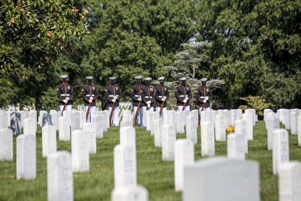 Marine Corps Body Bearers Lay Repatriated WWII Marine Pfc. Harry Morrissey to Rest at Arlington National Cemetery
