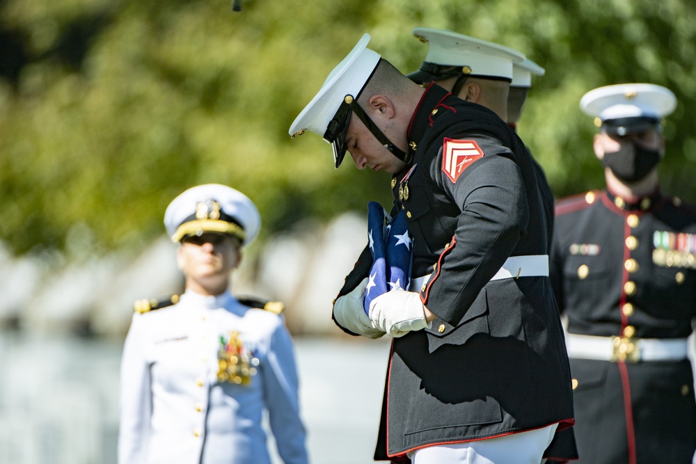 Modified Military Funeral Honors with Funeral Escort Are Conducted for U.S. Marine Corps First Class Harry Morrissey in Section 60