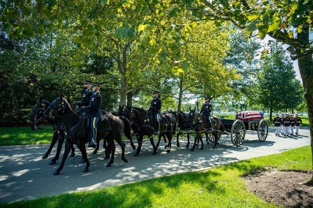 Modified Military Funeral Honors with Funeral Escort Are Conducted for U.S. Marine Corps First Class Harry Morrissey in Section 60