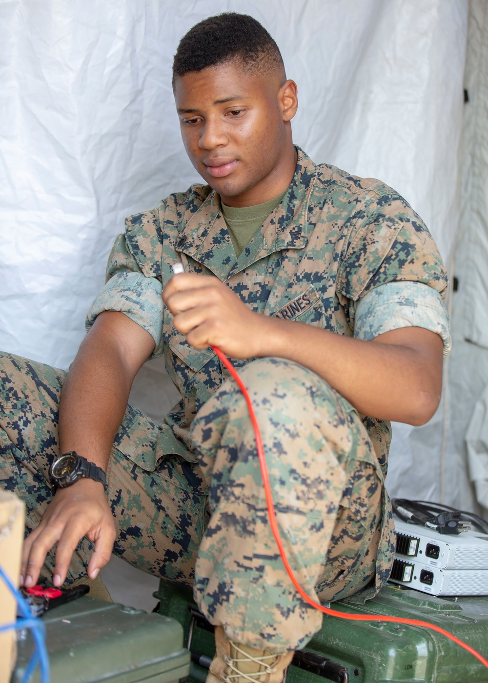 Setting up Combat Operations Center with 3rd MAW