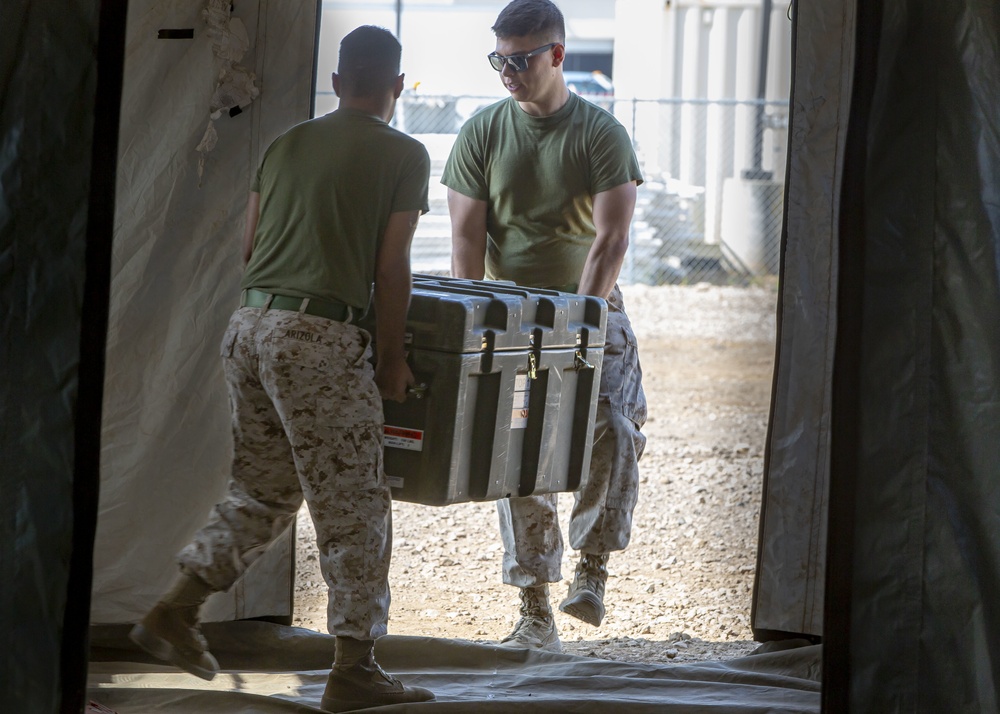 Setting up Combat Operations Center with 3rd MAW