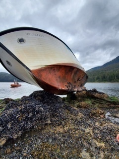 Fishing vessel Reluctant runs aground in Neka Bay, Alaska
