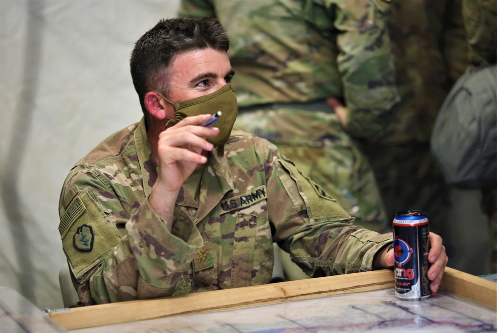 A U.S. Army Soldier receives a brief during Combined Resolve