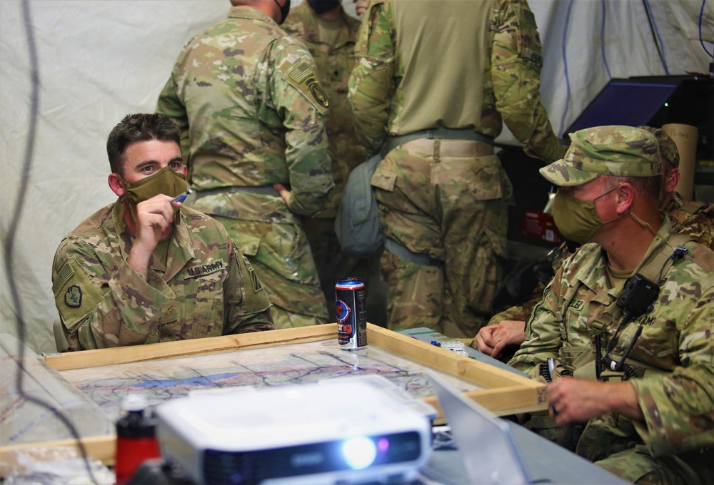 U.S. Army Soldiers receive a brief during Combined Resolve