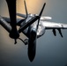 U.S. Navy F/A-18E Super Hornet is refueled by U.S. Air Force KC-135