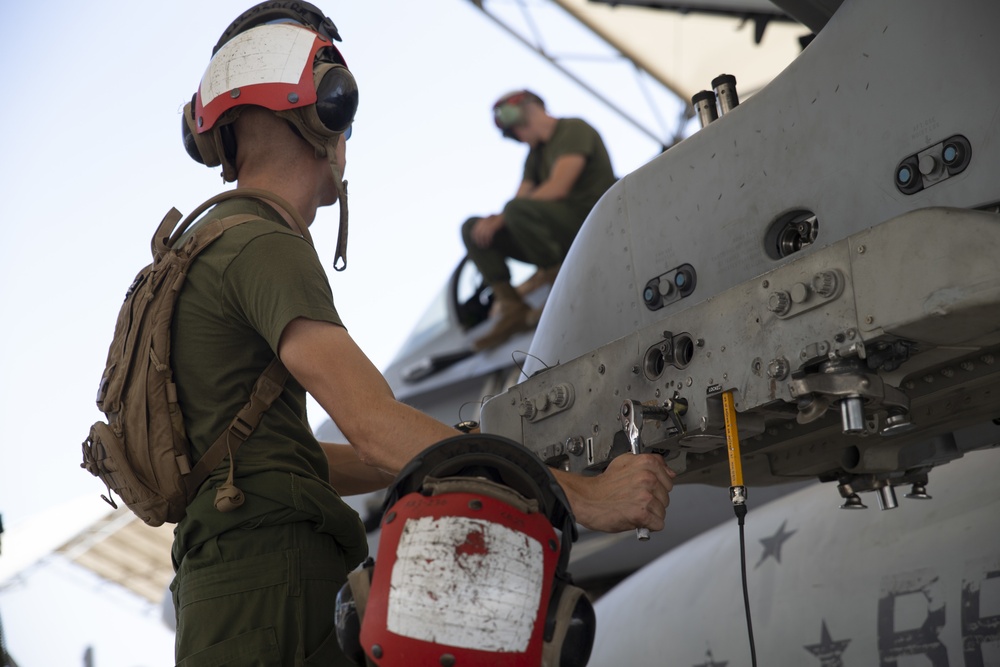 VMFA(AW)-224 Marines Prepare Aircraft Ahead of First Flight Operations