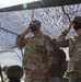 First women to pass the battalion colors in change of command ceremony in the Iowa Army National Guard