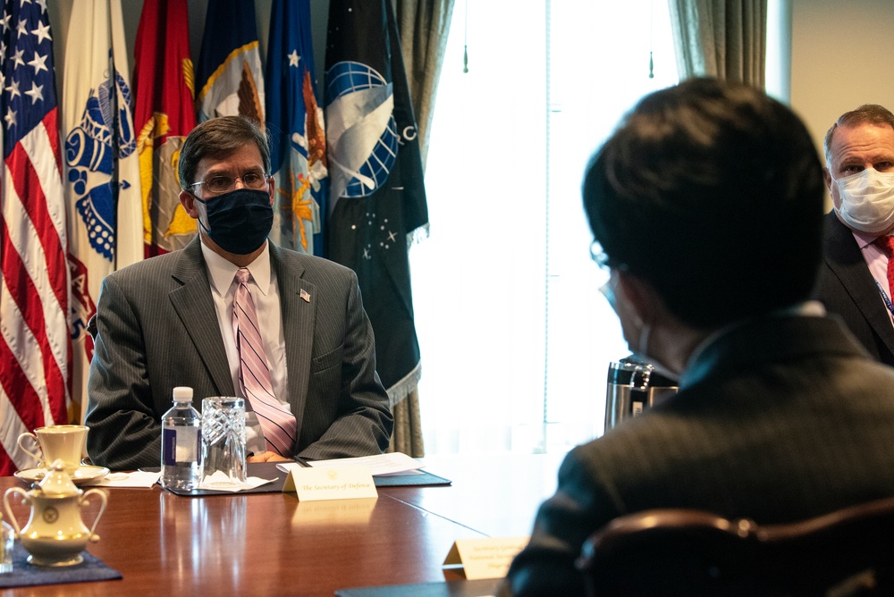 Secretary Esper Hosts Japan’s National Security Advisor