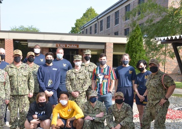 Training Support Center Great Lakes Staff Holds Barbecue for Students