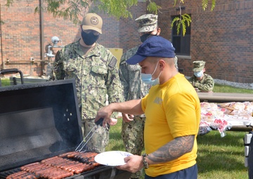 Training Support Center Great Lakes Staff Holds Barbecue for Students