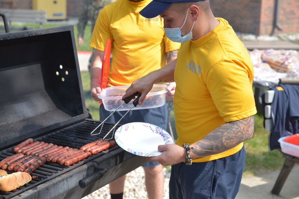 Training Support Center Great Lakes Staff Holds Barbecue for Students