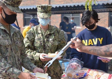 Training Support Center Great Lakes Staff Holds Barbecue for Students