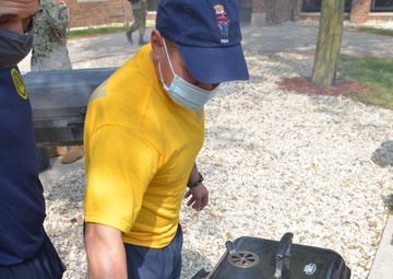 Training Support Center Great Lakes Staff Holds Barbeque for Students