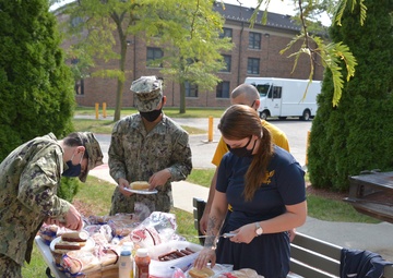 Training Support Center Great Lakes Staff Holds Barbecue for Students