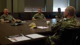 Leaders with MARFORCOM, SSP visit MCSFR for a JLTV Demonstration