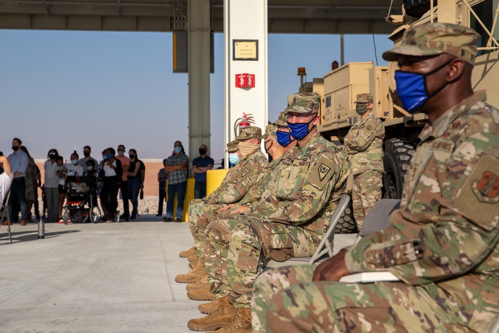 Mobilization Ceremony for Bravo company with the 422nd Expeditionary Signal Battalion