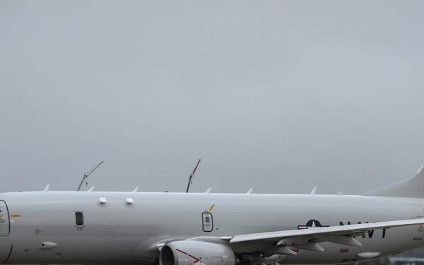P-8 Poseidonb taxis down the runway