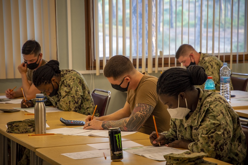 NMCB 133 Sailors Take Navy-Wide Exam