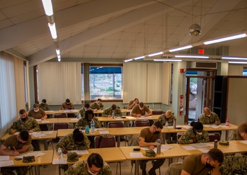 NMCB 133 Sailors Take Navy-Wide Exam