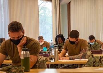 NMCB 133 Sailors Take Navy-Wide Exam