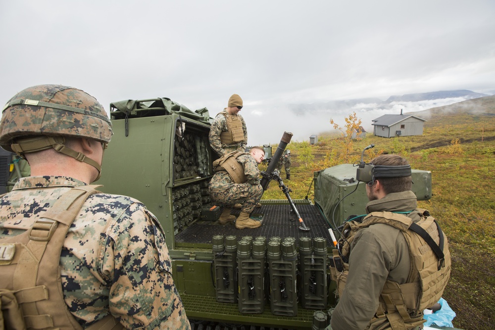 U.S. Marines, Dutch Marines Talk Mortars