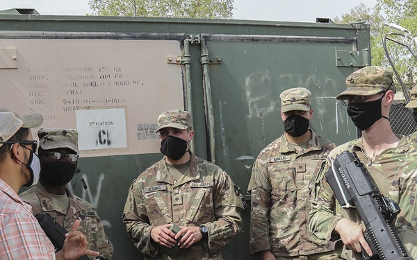 Soldiers with Bravo Company, 2nd Battalion, 135th Infantry Regiment conduct Counter Unmanned Aircraft Systems Training