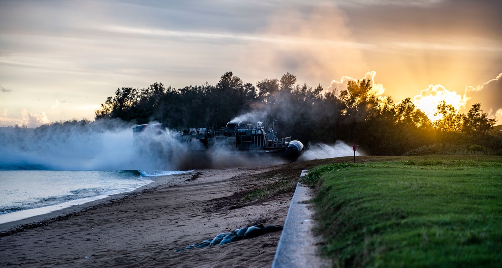 LCACs from NBU 7 Conduct Amphibious Operations on Blue Beach, Okinawa