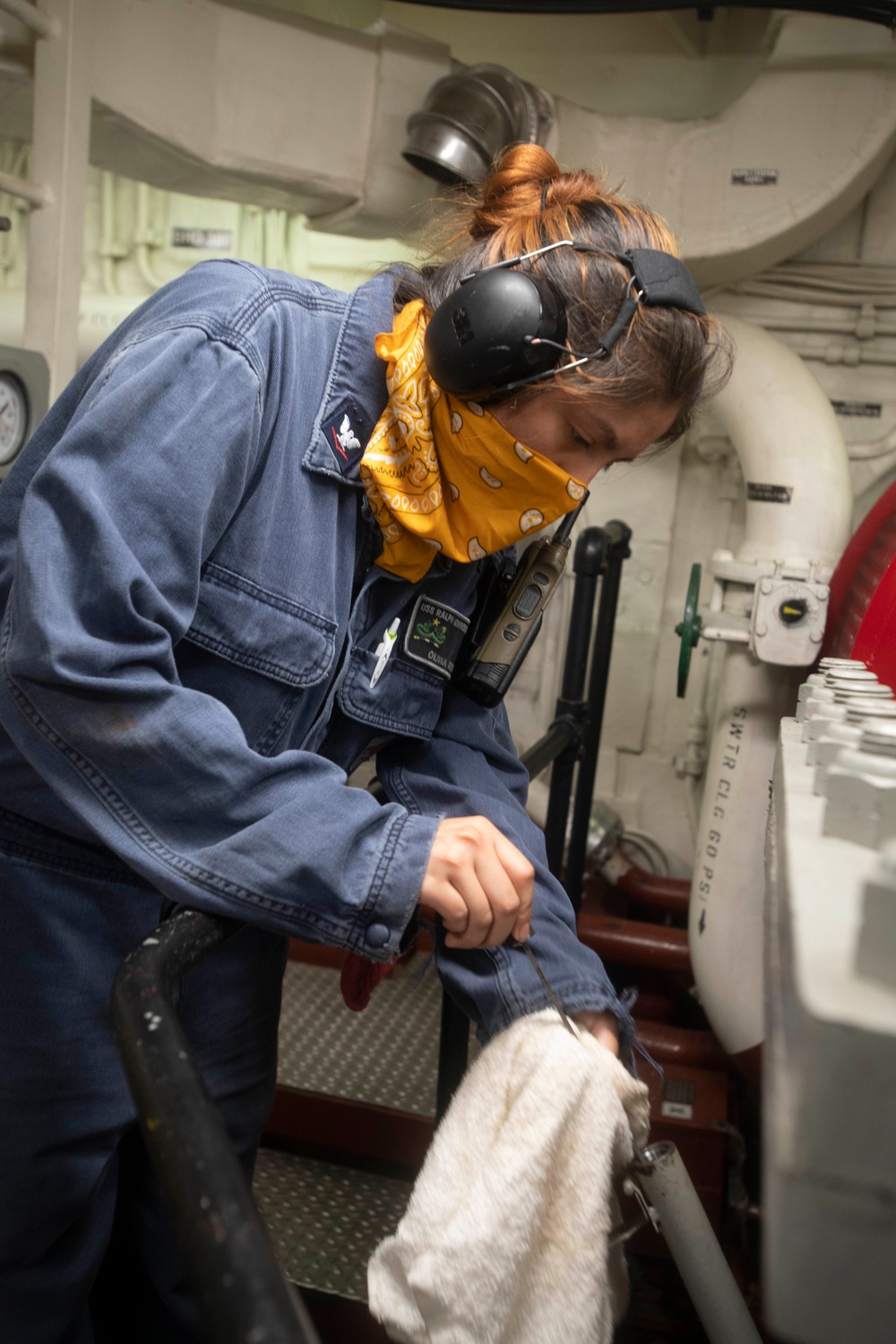 Damage Controlman Works aboard USS Ralph Johnson
