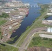 Aerial photo of Howards Bay in Superior, Wisconsin.