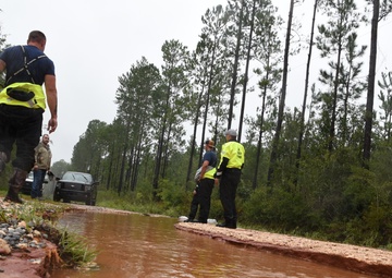 Coast Guard Sector Houston-Galveston Flood Response Team responds to flooded neighborhoods in Seminole, Alabama, following Hurricane Sally
