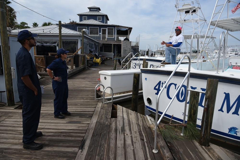 Coast Guard Sector Mobile Pollution Responders assess Hurricane Sally damage in Orange Beach, Alabama