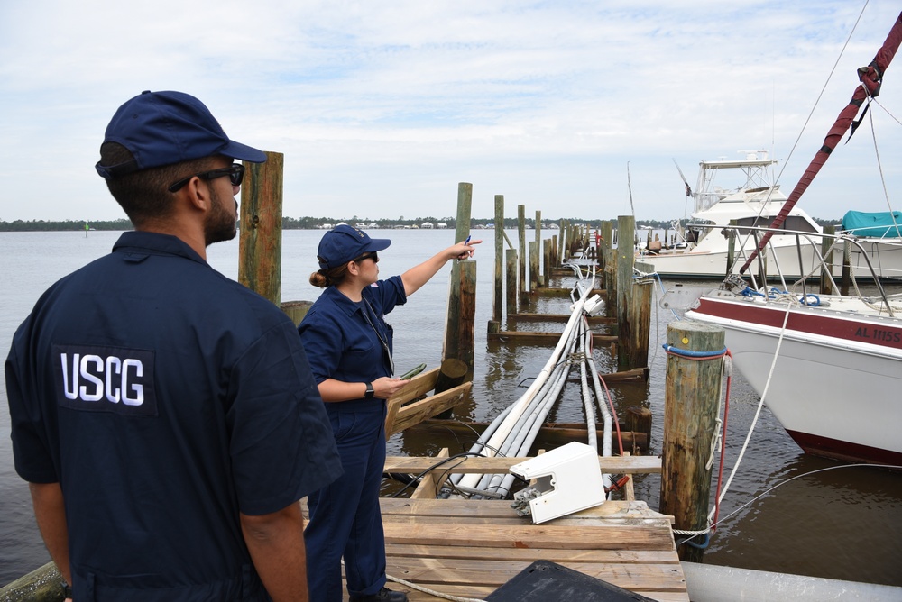 Coast Guard Sector Mobile Pollution Responders assess Hurricane Sally damage in Orange Beach, Alabama