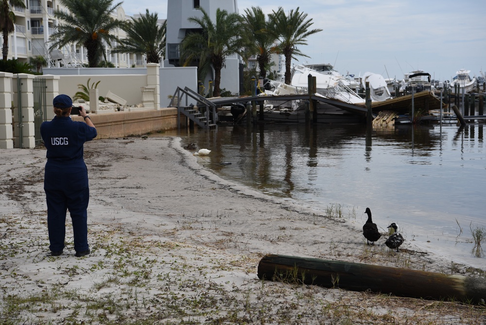 Coast Guard Sector Mobile Pollution Responders assess Hurricane Sally damage in Orange Beach, Alabama