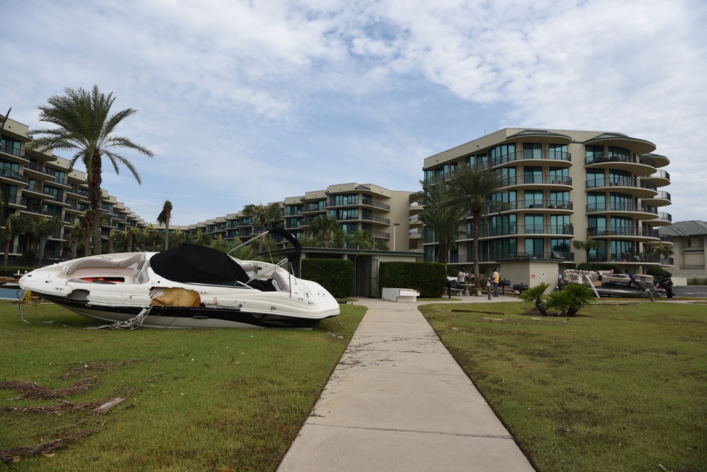 Coast Guard Sector Mobile Pollution Responders assess Hurricane Sally damage in Orange Beach, Alabama