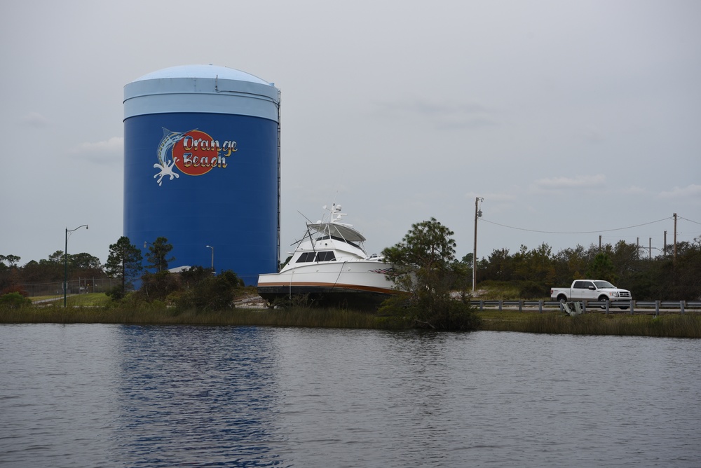 Coast Guard Sector Mobile Pollution Responders assess Hurricane Sally damage in Orange Beach, Alabama