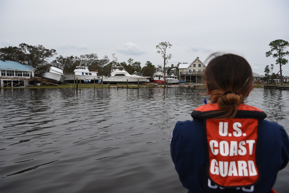 Coast Guard Sector Mobile Pollution Responders assess Hurricane Sally damage in Orange Beach, Alabama