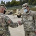 U.S. Army Europe Commanding General coins Soldiers during Combined Resolve XIV