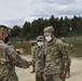 U.S. Army Europe Commanding General coins Soldiers during Combined Resolve XIV